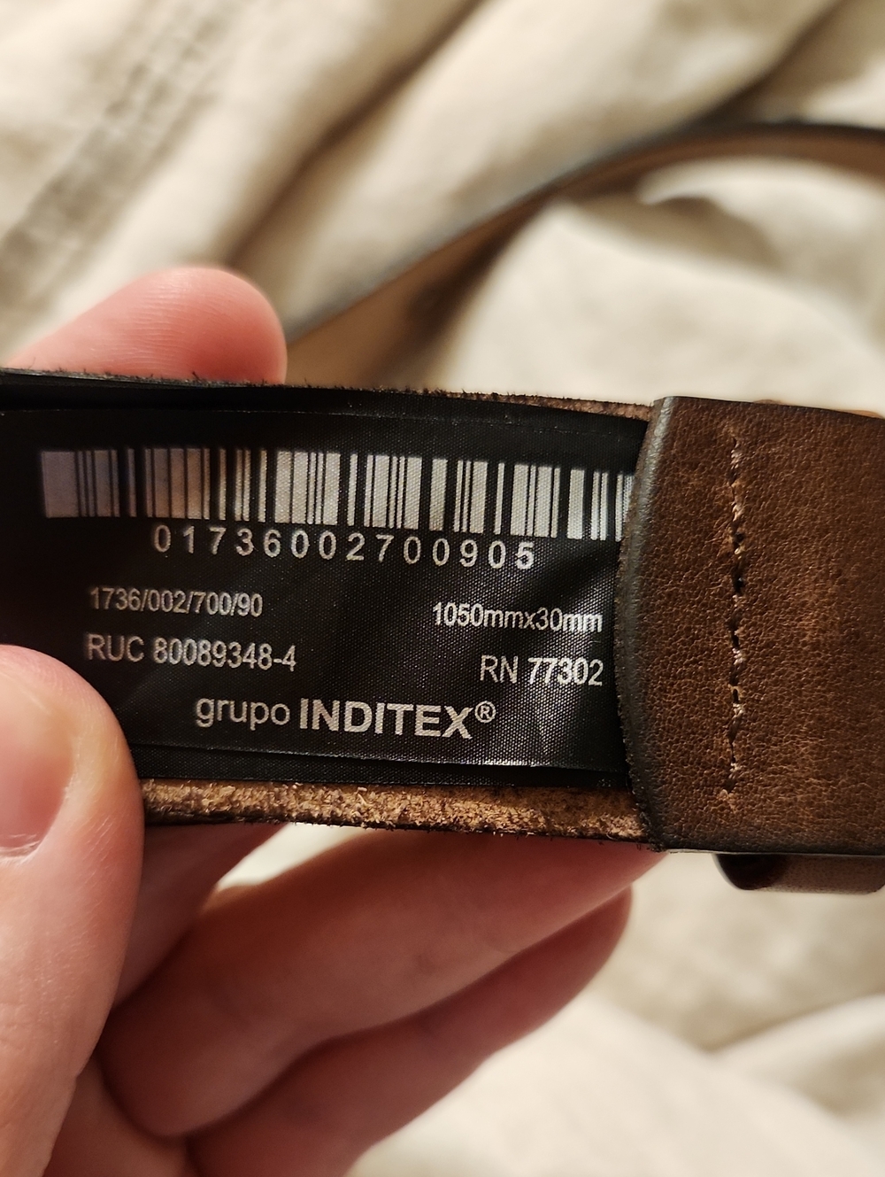 Zara Brown Leather Studded Belt - Picture 3 of 4